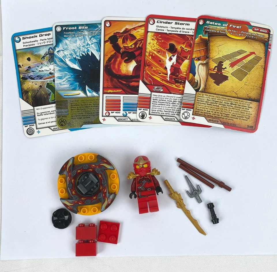 Lego Ninjago Spinners 9561 KAI ZX com 5 cartas 2012 100% completo - Imagem 2 de 4