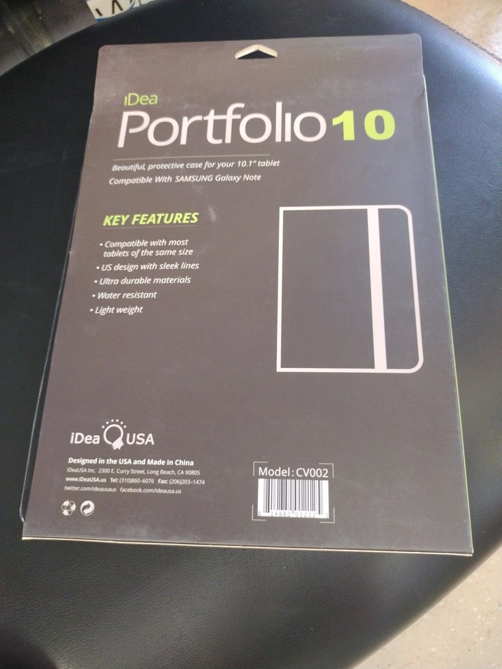 NUEVA Funda de Cuero para Tablet Idea Portfolio 10 10.1"  Foto 2 de 2