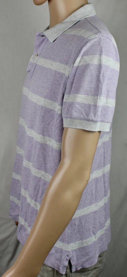 Camisa polo BRUNELLO CUCINELLI Italia para hombre gris/lilia manga corta en muy buena condición+ grande Foto 3 de 4