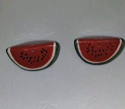 Watermelon salt and pepper shakers