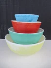 Pyrex Primary Color Mixing Bowls Full Set of 4: 401, 402, 403  & 404,