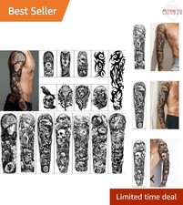 Temporary Tattoos Full  Half Arm Waterproof Large Sticker Set Men Women