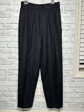 Giorgio Sant'Angelo Dark Gray 100 Merino Wool Pants Trousers Size 12 See Des.
