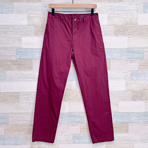 POLO Ralph Lauren Flat Front Chino Pants Red Cotton Casual Youth Boys 20