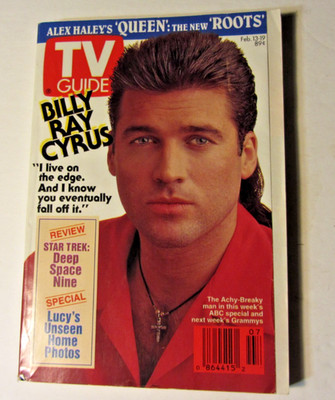 1993 February 13-19 TV GUIDE Magazine, Billy Ray Cyrus