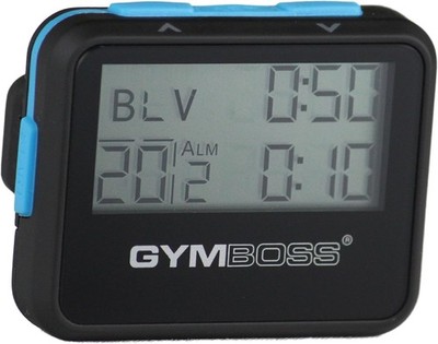 Gymboss Intervall-Timer und Stoppuhr - weiche Beschichtung schwarz/blau schwarz, blau 