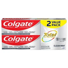 Colgate Total Clean Mint Toothpaste 2 Pack Whitening Sensitivity Relief 9.6 oz