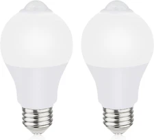 Motion Sensor Light Bulbs for Outdoor Indoor, 9W A19 Motion Detector Led Bulb