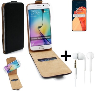 360° Schutz Hülle für OnePlus 9R 5G + Kopfhörer Flip Case Universal schwarz 