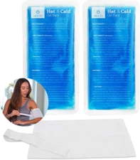 Gel Ice Pack for Injuries Reusable Gel - Hot & Cold Pack Compress Flexible Soft 
