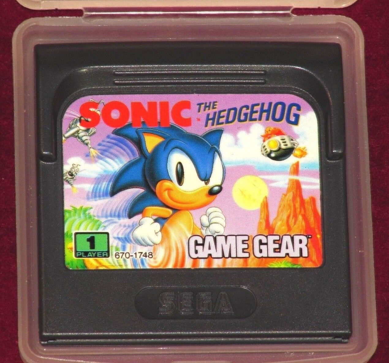 SEGA GAME GEAR - SONIC THE HEDGEHOG! CARTRIDGE REGION FREE PAL! YUZO  KOSHIRO A