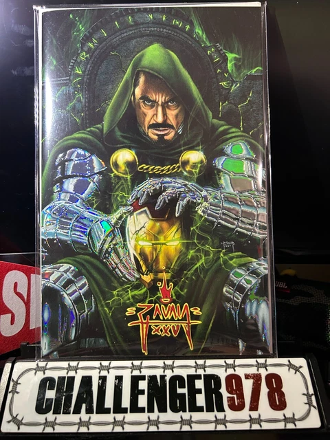FAME : Robert Downey Jr Martin Zavala SIGNED EMBOSSED FOIL w/ COA - IRONMAN