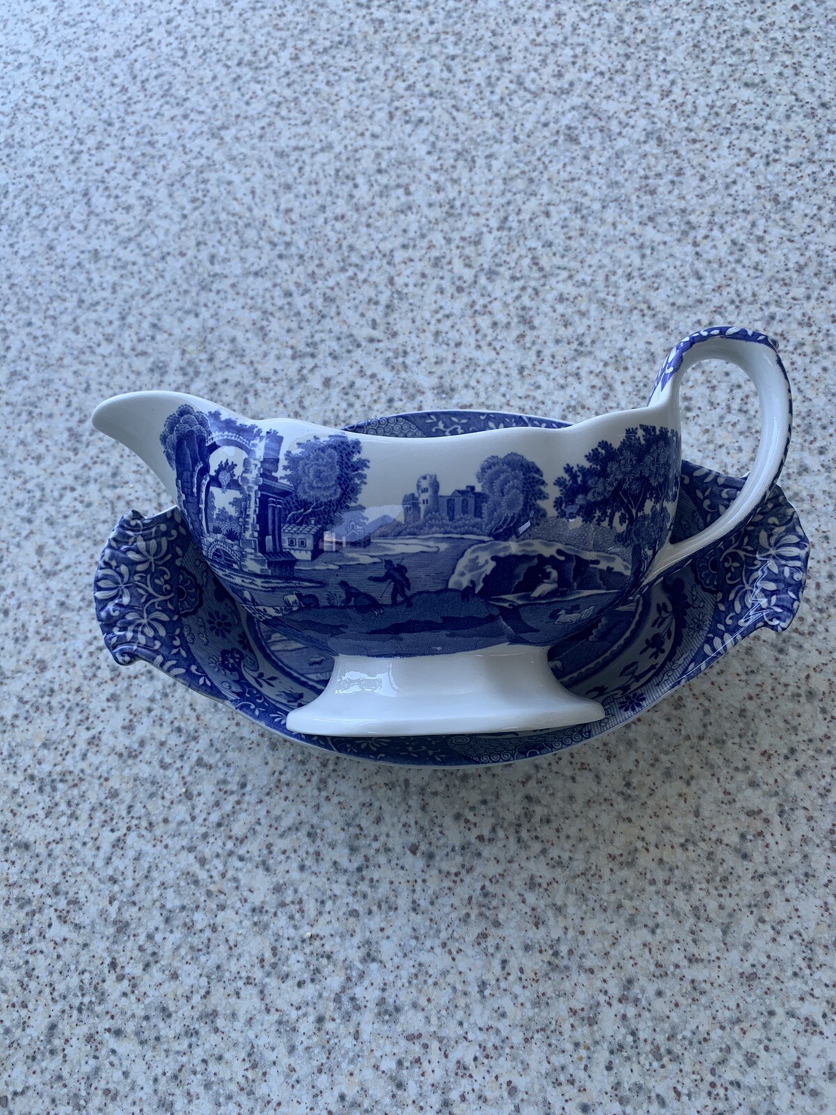spode blue italian gravy boat eBay