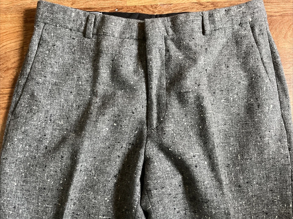 Pantalones de vestir de lana para hombre Michael Kors Bergdorf Goodman, talla 35x26, gris manchado Foto 3 de 4