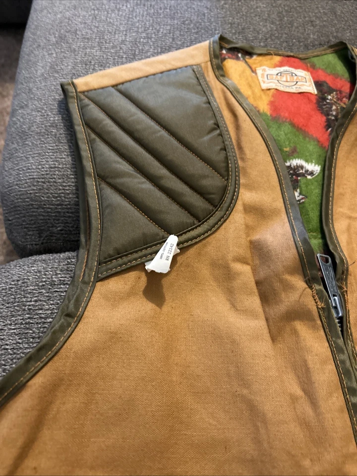 Vintage SAFTBAK Bird Hunting Vest W Back Pheasant Pouch Men’s Large New With Tag - Image 3 of 4