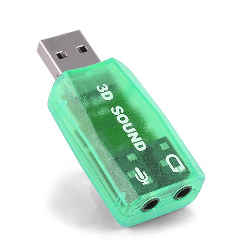 USB 3.5mm Audio Adapter PC 3D 5.1 Sound Card mic headphone Jack Stereo Headset - Picture 4 of 10