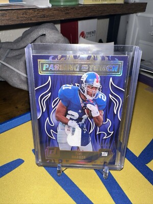 2023 Donruss Football Passing The Torch Patch Saquon Barkley & Tiki Barber /49