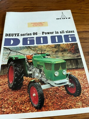 Deutz D 60 06 Tractor Brochure FCCA | eBay