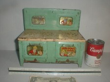Antique 1930s Little Orphan Annie 10" Stove Pressed Tin Vtg Dollhouse Toy MARX 