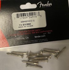 001-6188-049 12 Genuine Fender Phillips Nickel Strap Buttons or Bridge Screws
