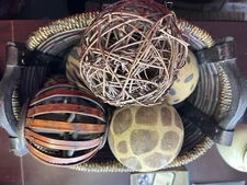 Beautiful Decorative Basket w/ Spheres