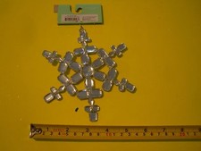 Christmas Ornament Christmas Tree Ornament Stars Silver Diamond 6" diameter