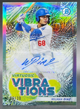 Wilman Diaz 2022 Bowman Chrome Virtuosic Vibrations Autograph /30 Case Hit