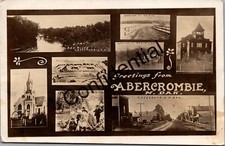 Real Photo Multi View Greetings From Abercrombie ND North Dakota RP RPPC M359