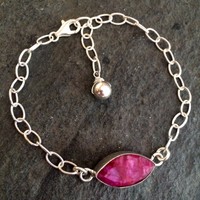 Designer Ruby Bracelet Sterling Silver Handmade Gemstone Jewelry July Birthstone Designer Ruby Bracelet Sterling Silver Handmade Gemstone Jewelry July Birthstone