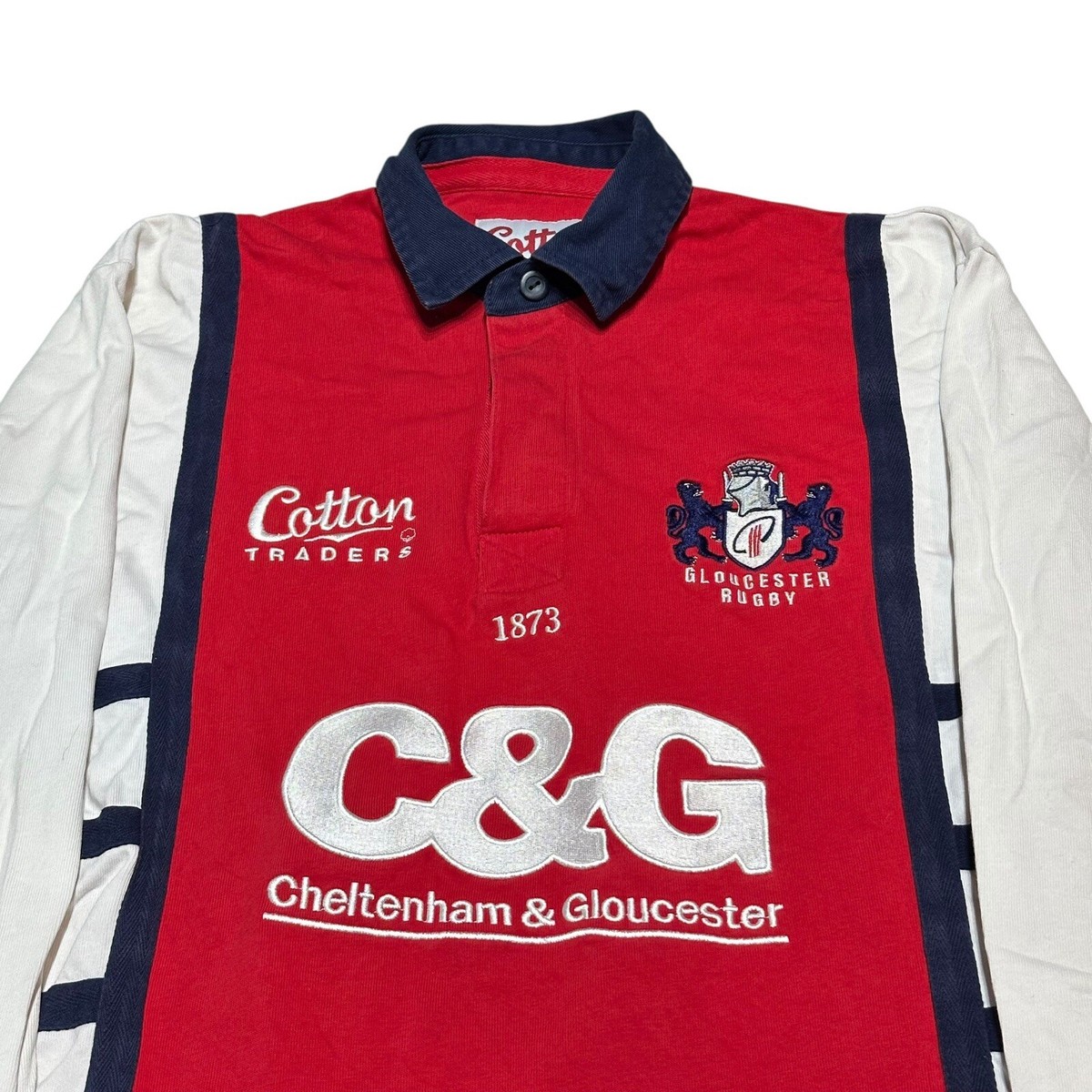 Maillot Vintage Gloucester Rugby Domicile 2005-2007 – Coton Cool, Coupe Adulte UK Medium