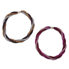 GLASS MESH NECKLACE SET #necklaces #necklaceset #glassmeshnecklaceset #purple