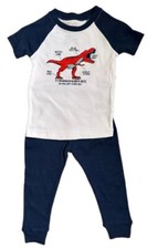 New Baby Boys 2pc T-Rex Dinosaur Pajamas Size 18mos