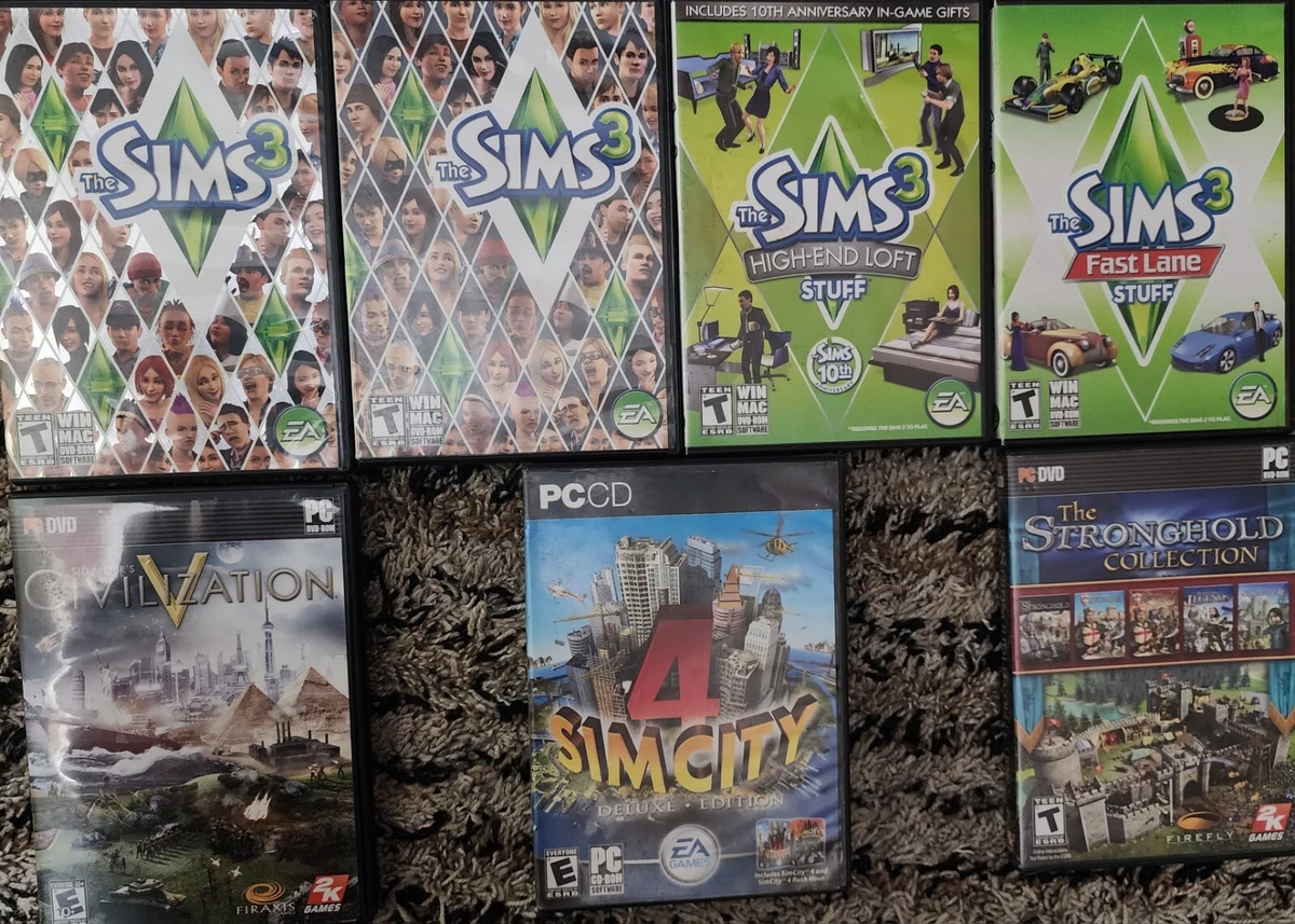 The Sims 3 PC Game Lot 2009 Sim City 4 Stronghold Civilization.