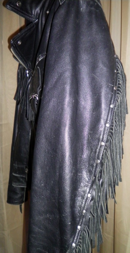 Harley Davidson LARGE Leather Jacket Border Hawk FLSTS Harley Davidson LARGE Leather Jacket Border Hawk FLSTS