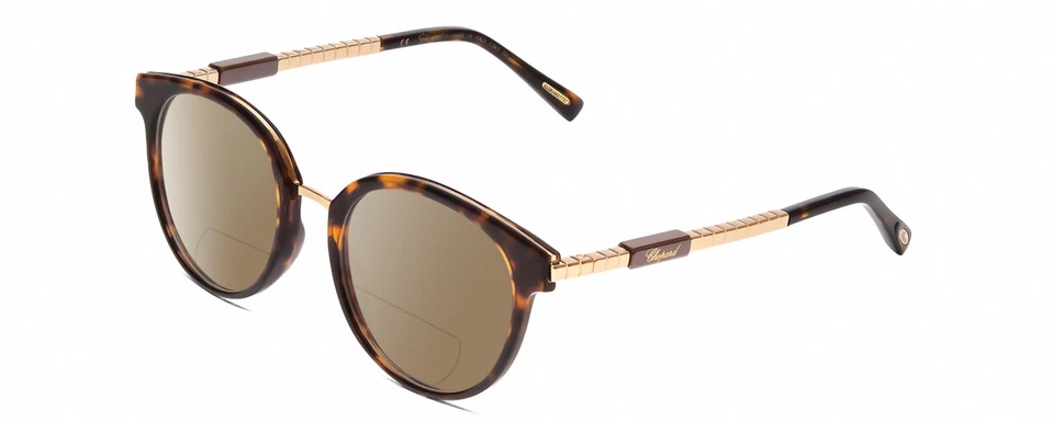 Gafas de sol Chopard Cerámica VCH239 Unisex Polarizadas BIFOCALES Tortuga/Oro Rosa 50 mm Foto 3 de 4