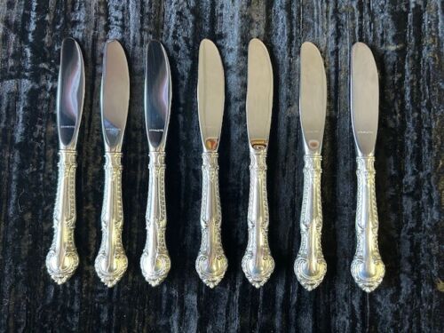 Gorham English Gadroon Sterling Silver Butter Spreader Modern Set of 7 - 6 1/4"
