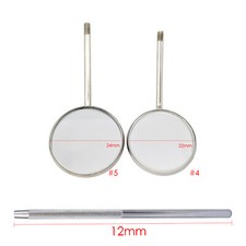 Cabezales de espejo bucal Dental Premium vástago simple #4 #5 liso NUEVO