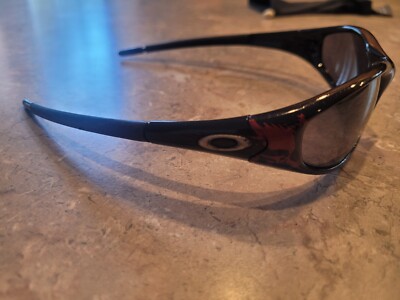 Oakley Straight Jacket Polished Black Blood Skull W/ Black Iridium