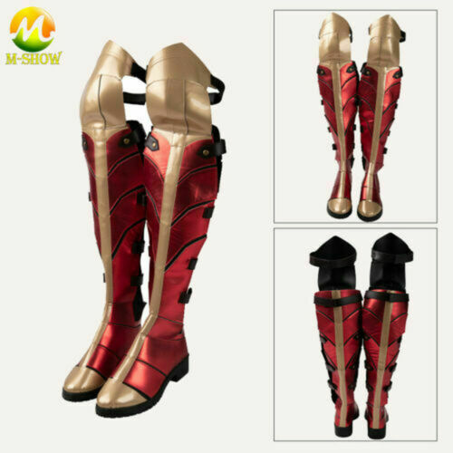 Cosplay Botas Rojas Wonders Disfraz De La Mujer Maravilla Para Niñas