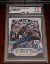 ROB GRONKOWSKI---2018 Panini SCORE--HANDS TEAM****GEM 10****BUCCANEERS-PATRIOTS