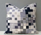 Imogen Heath Designer Cushion Cover Geometric Design in Shades of Grey & Cream