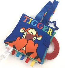 Disney Baby Kids Preferred TIGGER POOH Soft Cloth Activity Sensory Crinkle Book