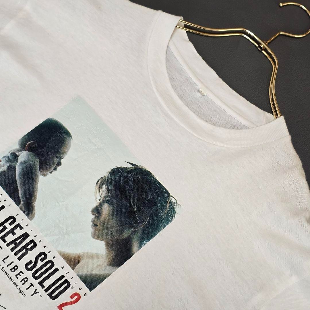 ガクト GACKT メタルギアソリッド2 Tシャツ M 非売品 希少 Metal Gear Solid 2 Gackt Print Sign T-Shirt M Size Novelty