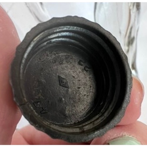 Vintage Klarglas Figur Hand Köln Flasche Bakelit Deckel Verrückter Wissenschaftler Alchemie - Bild 5 von 9