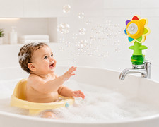 Automatic Bubble Machine Gun Toy for Kids Sunflower LED Bubble Blower Outdoor