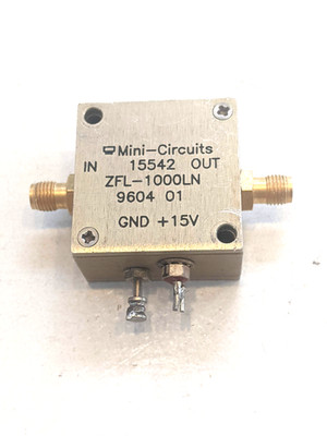 Mini-Circuits Low Noise  RF Amplifier Model Number  ZFL-1000LN,  20 dB Gain