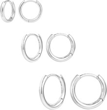14K Gold Small Huggie Hoop Earrings for Women 925 Sterling Silver Hypoallergenic
