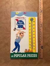 Vintage Pabst Blue Ribbon Thermometer Press Sign Co-St. Louis, MO U.S.A.