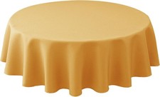 Elegant Fall Gold Water-Resistant Tablecloth 60" - Perfect for Dining  Parties