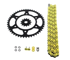 1993-2013 Honda XR650L 650 L Yellow O Ring Chain and Sprocket Black 13/48 114L